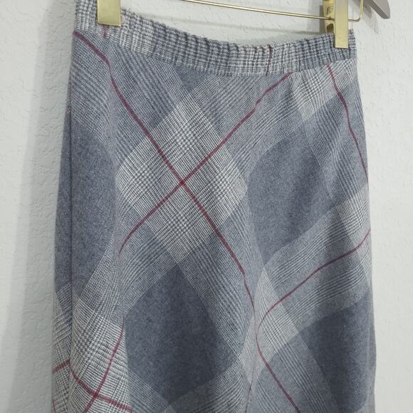 Vintage Skirt Blair Womens Small Wool Blend Vintage Plaid A Line Knee length - Picture 10 of 11